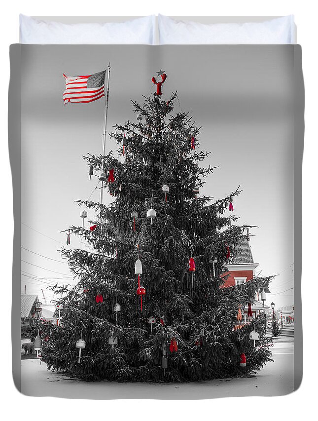 Kennebunk Duvet Cover featuring the photograph Christmas in Kennebunk by Brenda Giasson
