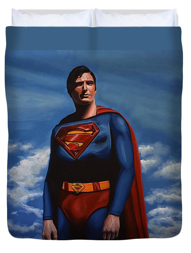 Christopher Reeve As Superman Duvet Cover For Sale By Paul Meijering