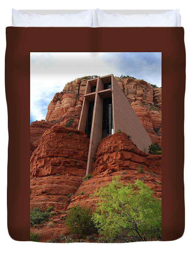 Church Duvet Cover featuring the photograph Church of the Holy Cross by Tam Ryan