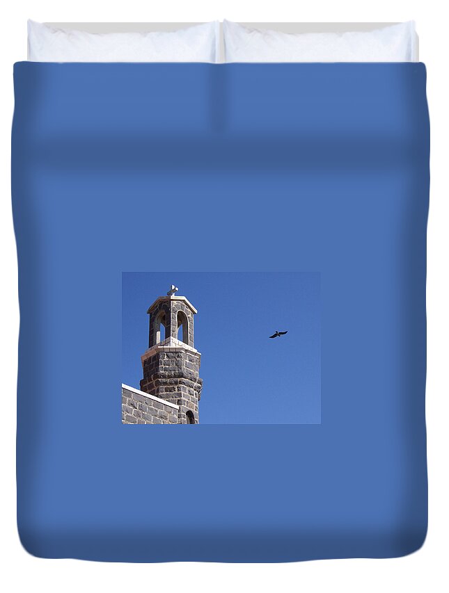 Church Of The Primacy Of St. Peter Duvet Cover featuring the photograph Church of the Primacy of St. Peter by David T Wilkinson