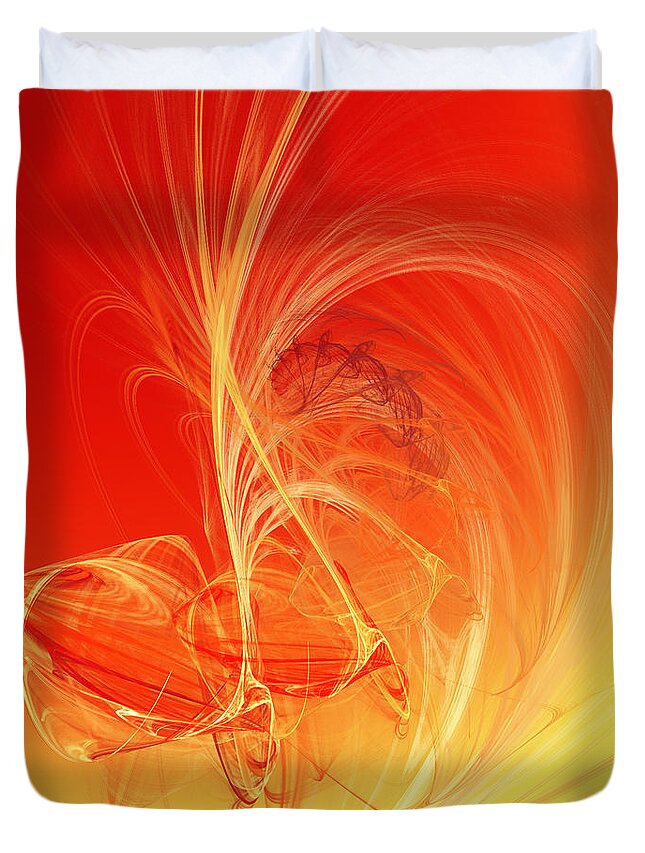Andee Design Abstract Duvet Cover featuring the digital art Citrus Infusion by Andee Design