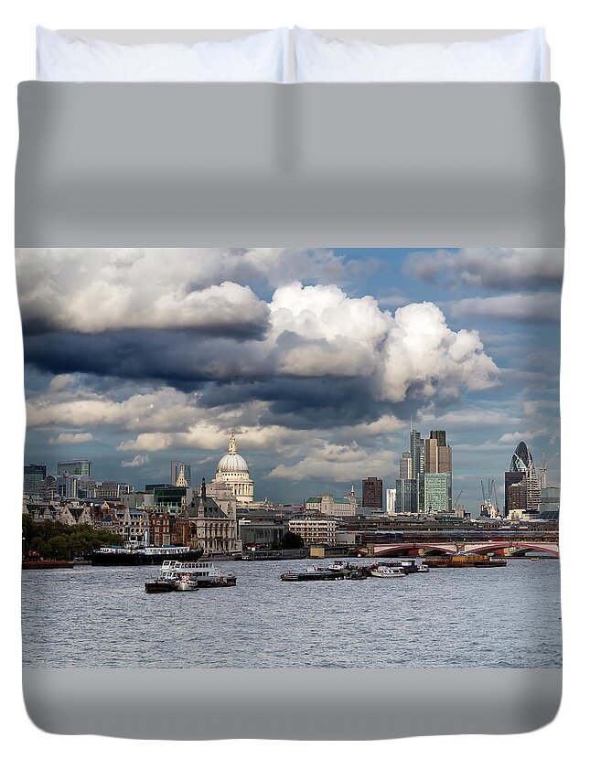 Financial District Duvet Cover featuring the photograph City Of London by Daniel Sambraus