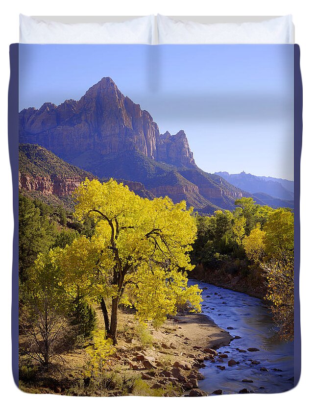 Chad Dutson Duvet Cover featuring the photograph Classic Zion by Chad Dutson