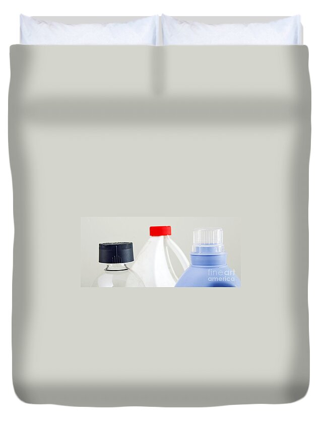 Alcohol Duvet Cover featuring the photograph Cleaning Products by THP Creative