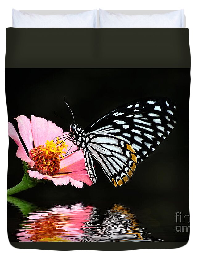 Butterfly Duvet Cover featuring the photograph Cliche by Lois Bryan