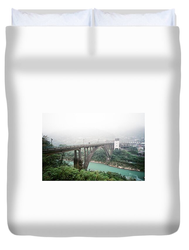 Arch Duvet Cover featuring the photograph Coal Mine Bridge by By Khfan
