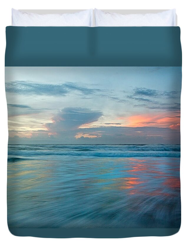 Topsail Duvet Cover featuring the photograph Coastal Shift by Betsy Knapp