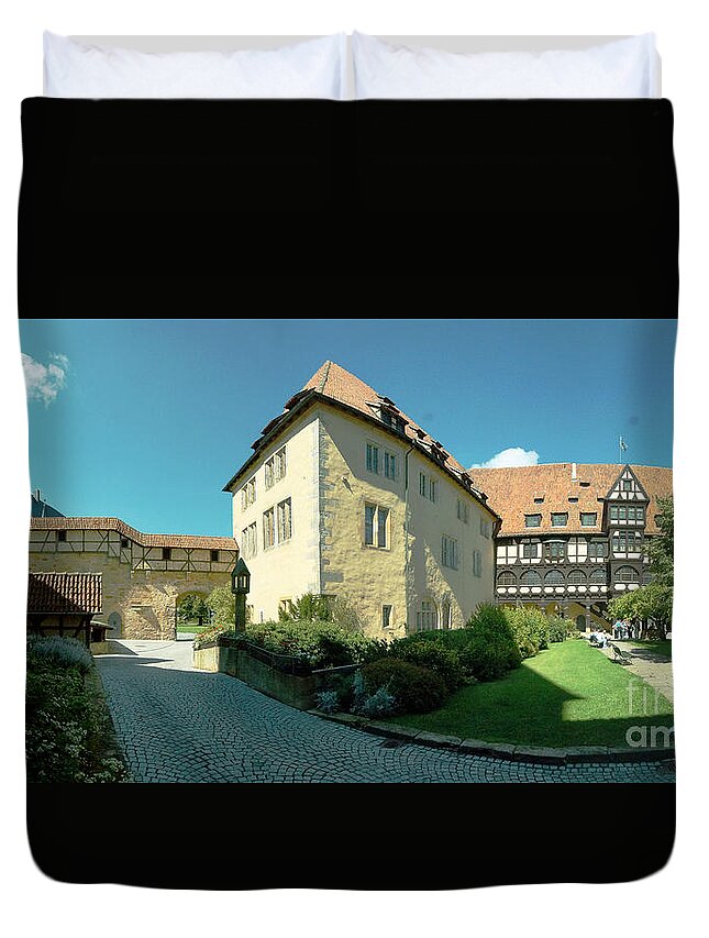 Europe Duvet Cover featuring the photograph Coburg fortress 3 by Rudi Prott