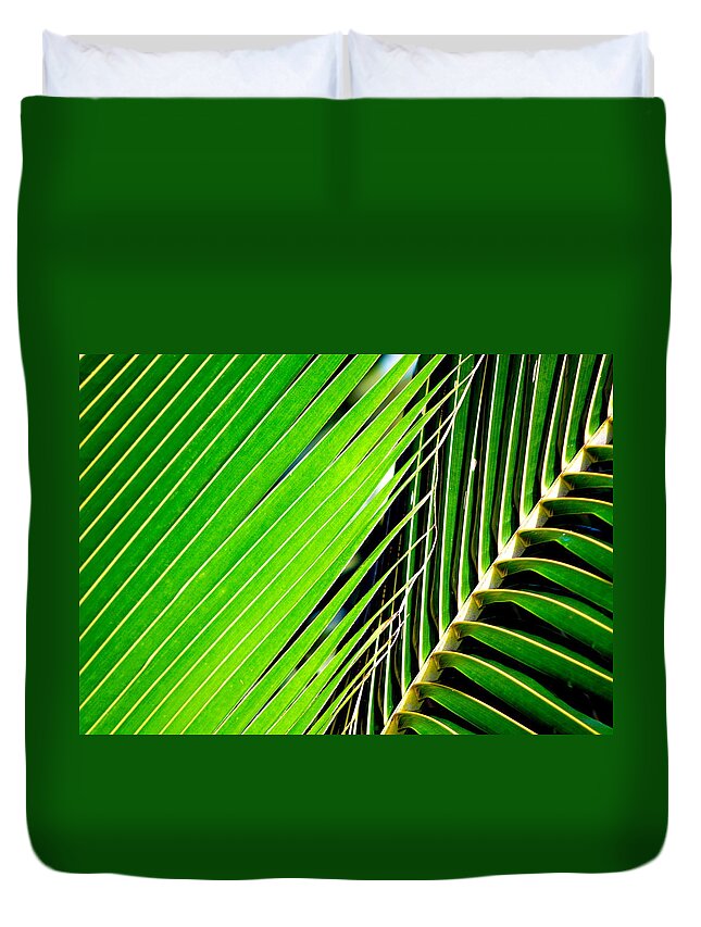 Hawaii Duvet Cover featuring the photograph Coconut Fronds by Lehua Pekelo-Stearns