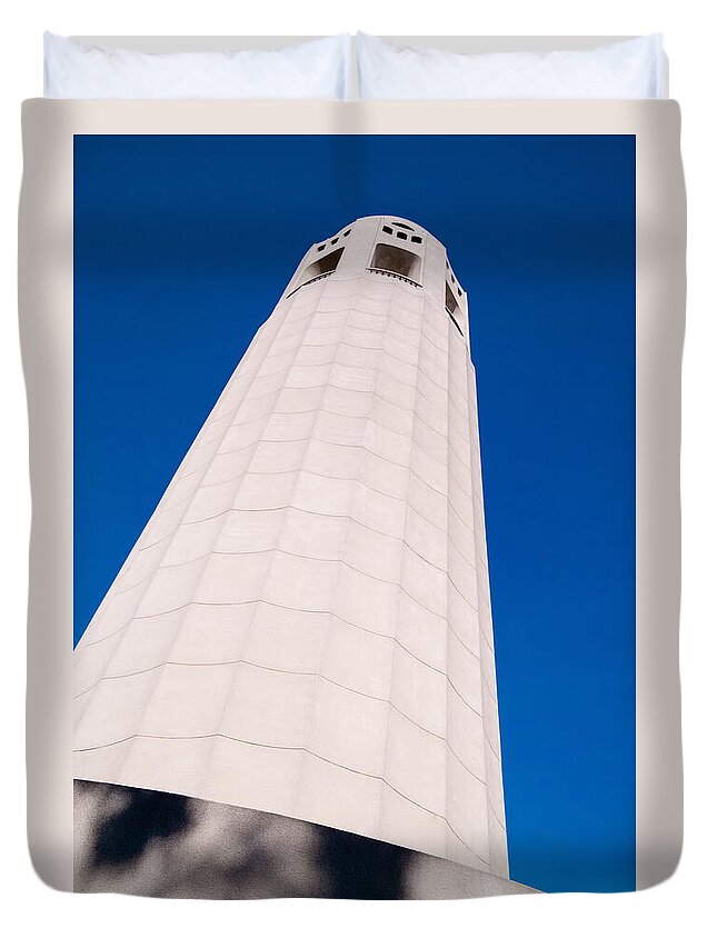 Coit Tower Duvet Cover featuring the photograph Coit Tower San Francisco by David Smith