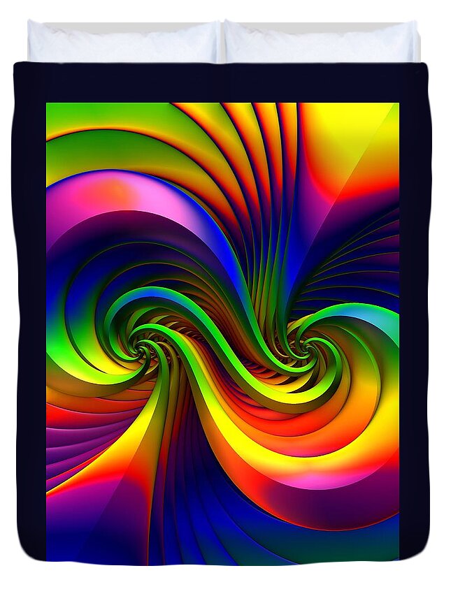 Colorful Duvet Cover featuring the digital art Color Circus by Lyle Hatch