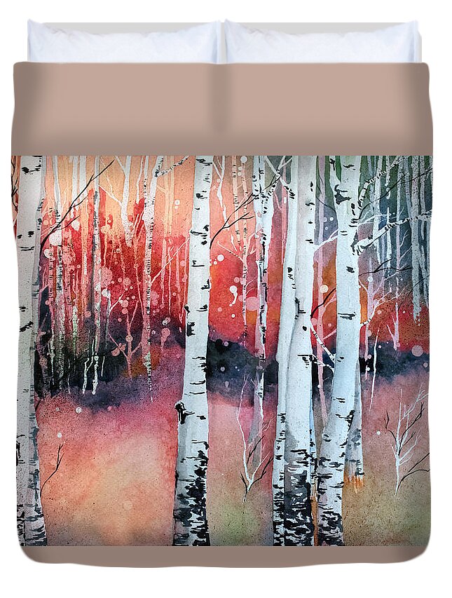 Colorado Duvet Cover featuring the painting Colorado by Sean Parnell
