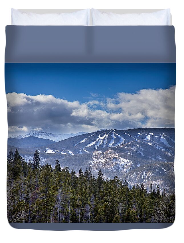 Ski Duvet Cover featuring the photograph Colorado Ski Slopes by James BO Insogna