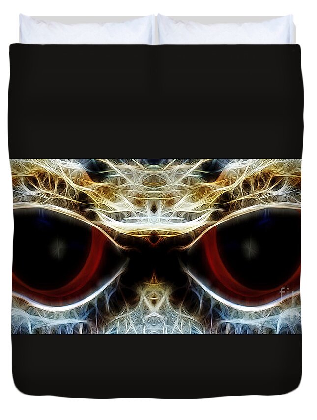 Alter Ego Duvet Cover featuring the mixed media Colored Eyes by Ben Yassa