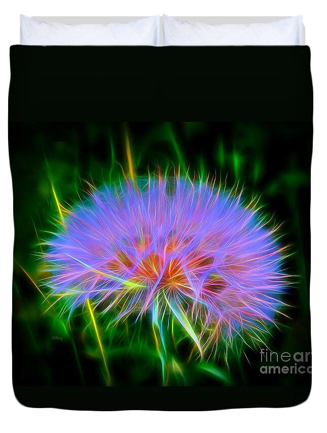 Colorful Puffball Duvet Cover featuring the photograph Colorful Puffball by Patrick Witz