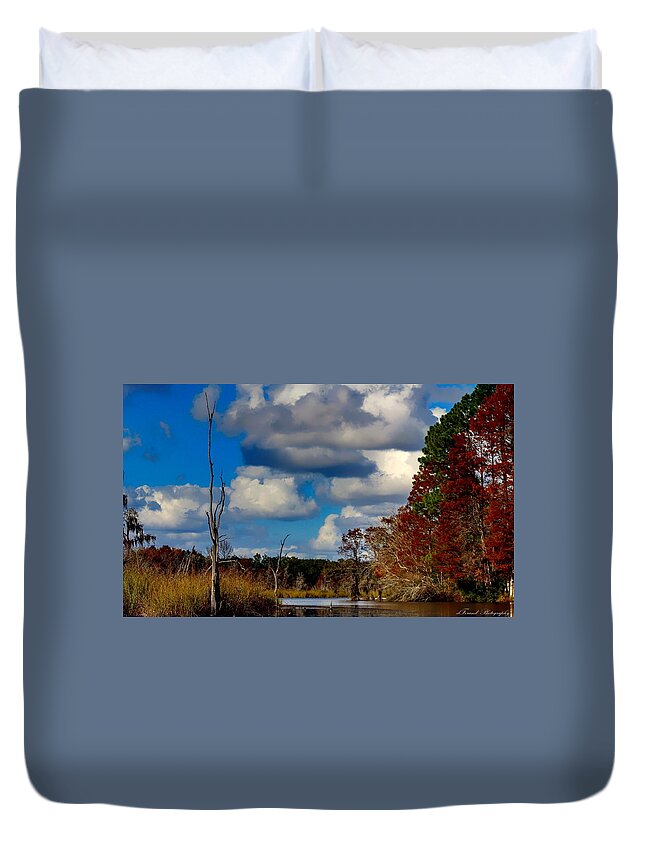 Deer Point Duvet Cover featuring the photograph Colorful Southern Fall Image by Debra Forand