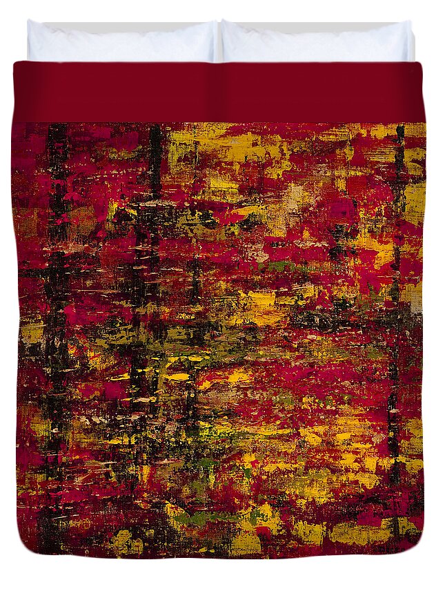Autumn Colors Duvet Cover featuring the painting Colors of Autumn by Darice Machel McGuire