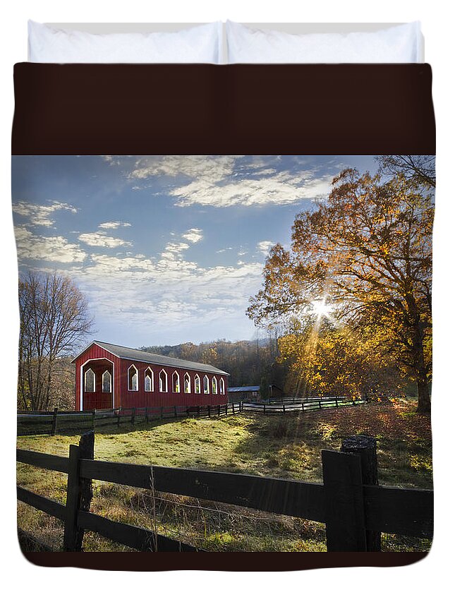 Andrews Duvet Cover featuring the photograph Colors Of Autumn by Debra and Dave Vanderlaan