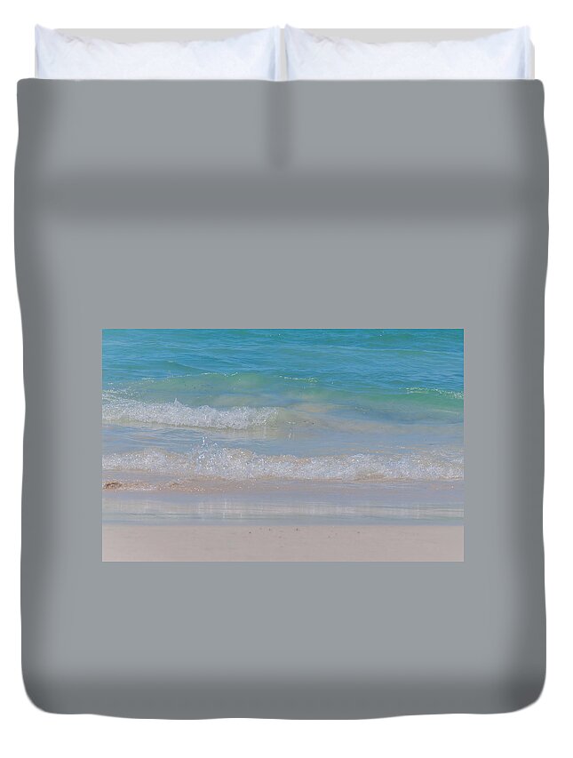 Turquoise Duvet Cover featuring the photograph Colors of the Mediterranean by Ingela Christina Rahm