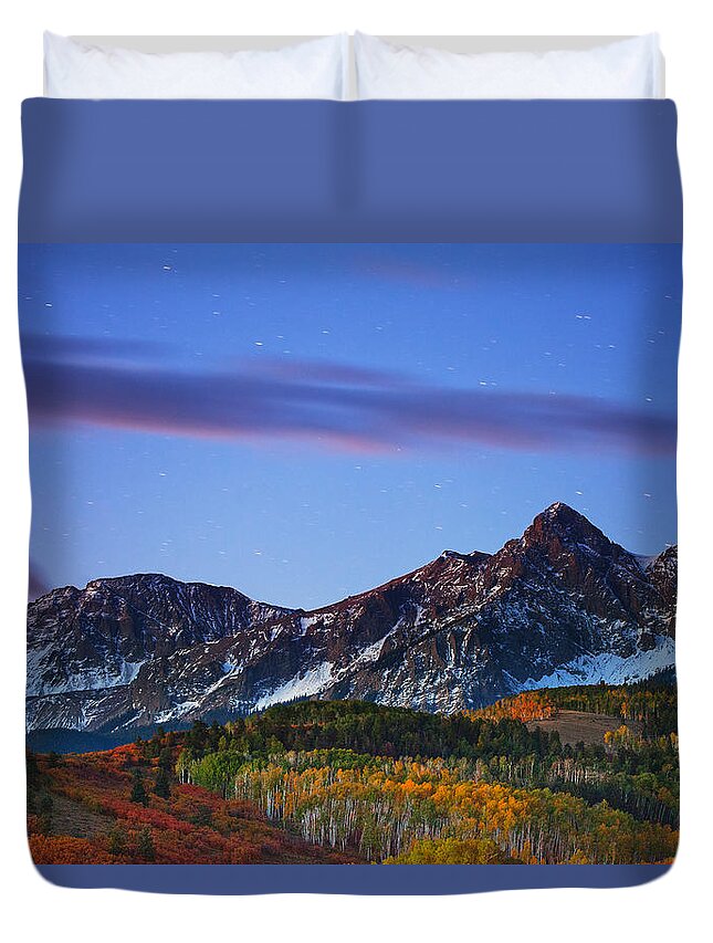 Night Duvet Cover featuring the photograph Colors of the Night by Darren White