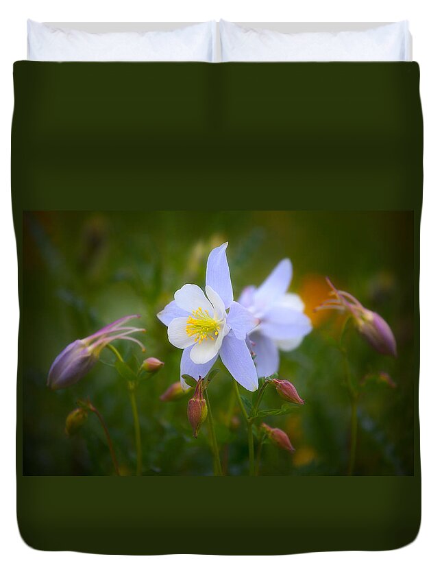 Columbine Duvet Cover featuring the photograph Columbine by Darren White