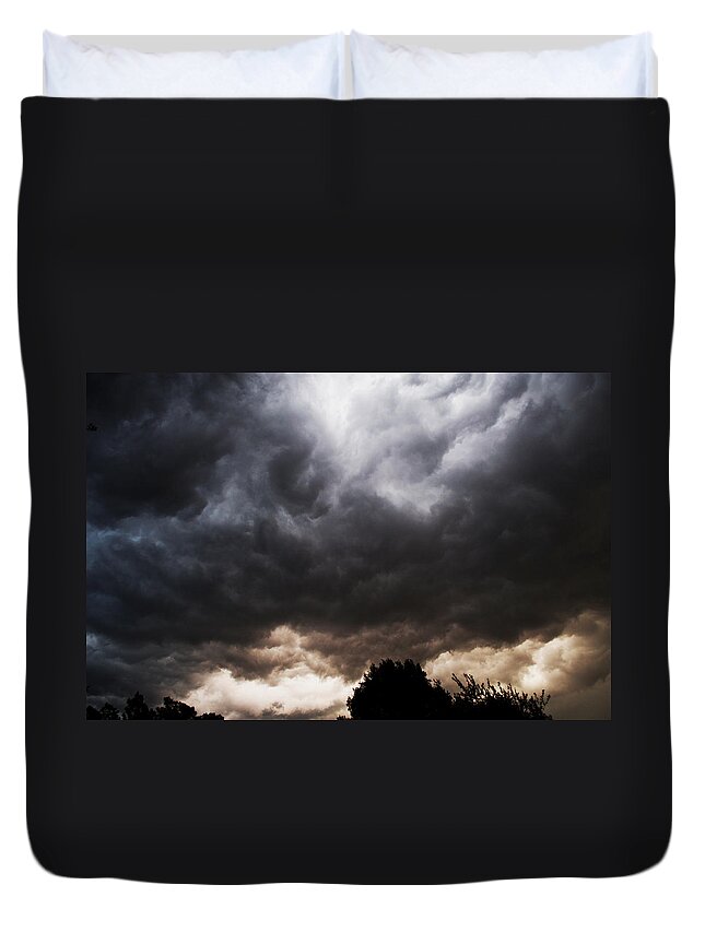 Storm Duvet Cover featuring the photograph Comes the Storm by Randi Kuhne