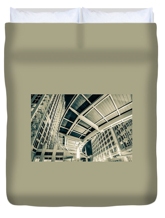 Abstract Duvet Cover featuring the photograph Complex Architecture by Alex Grichenko