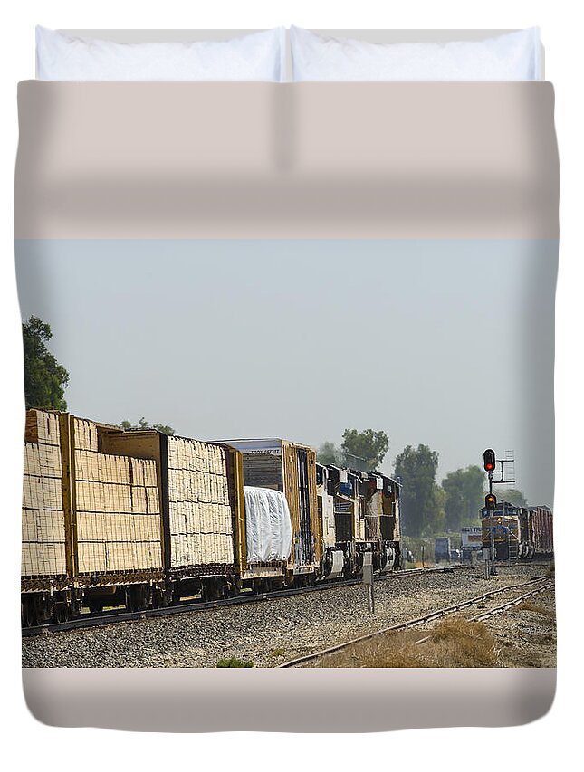 California Duvet Cover featuring the photograph Conflict by Jim Thompson