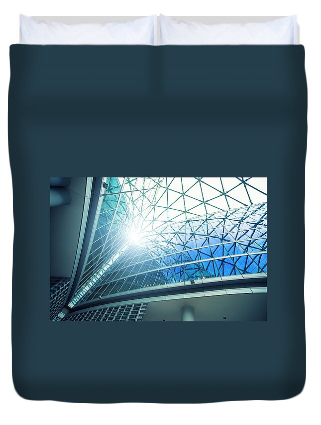 Corporate Business Duvet Cover featuring the photograph Contemporary Architecture by Cirano83