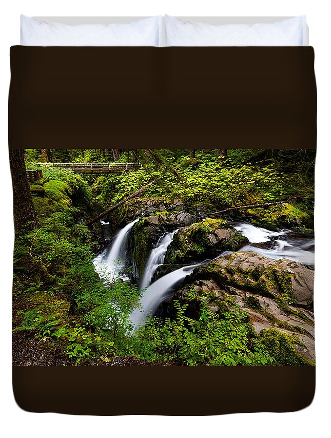 Nature Duvet Cover featuring the photograph Convergence by Chad Dutson
