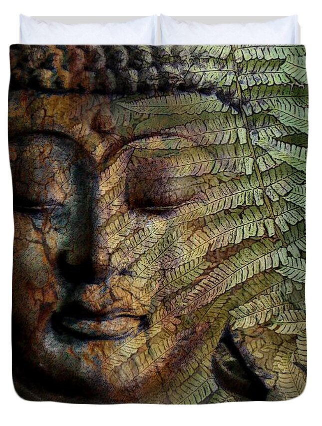Buddha Art Duvet Cover featuring the photograph Convergence of Thought by Christopher Beikmann