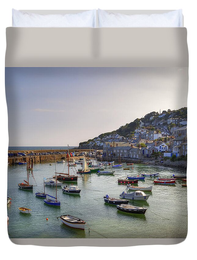 Mousehole Duvet Cover featuring the photograph Cornwall - Mousehole by Joana Kruse