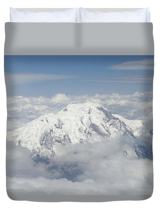 Feb0514 Duvet Cover featuring the photograph Cotopaxi Volcano Ecuador by Pete Oxford