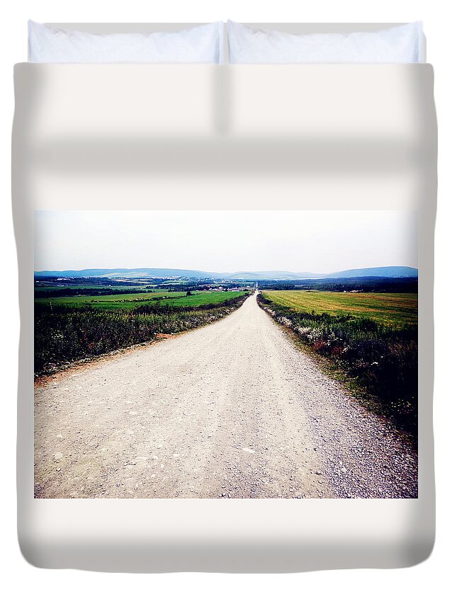 Country Road Duvet Cover featuring the photograph Country Road by Zinvolle Art