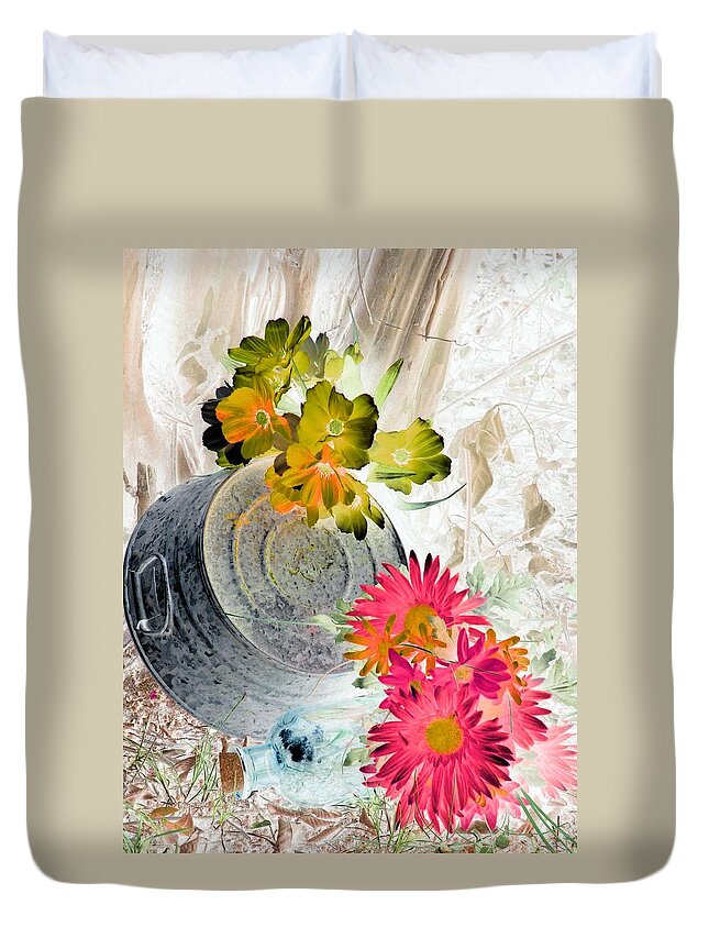 Flower Duvet Cover featuring the photograph Country Summer - PhotoPower 1509 by Pamela Critchlow