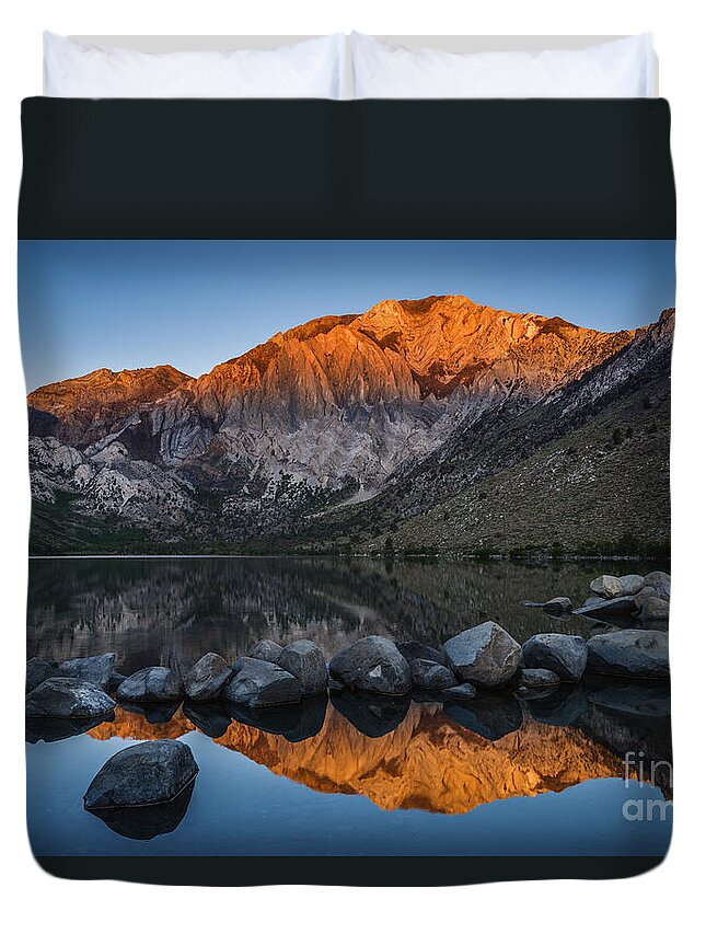 Convict Lake Duvet Cover featuring the photograph Convict Lake sunrise by Vishwanath Bhat
