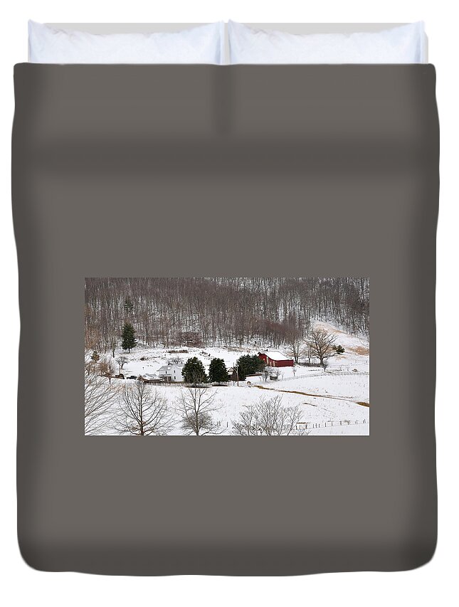 Craig County Farm Duvet Cover featuring the photograph Craig County Farm by Todd Hostetter