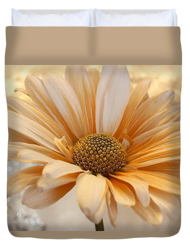 Floral Duvet Cover featuring the photograph Creamsicle Martini by Darlene Kwiatkowski