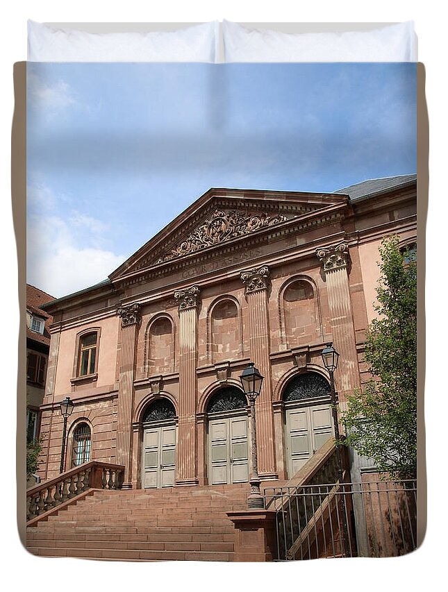 Travel Duvet Cover featuring the photograph Criminal Trial Court in Colmar by Amanda Mohler