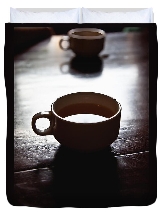 Art Duvet Cover featuring the photograph Cup Of Joe by Jo Ann Tomaselli