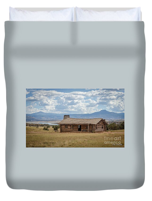 New Mexico Duvet Cover featuring the photograph Curley's Cabin by Pat Lucas