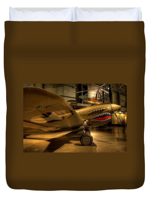 P-40 Duvet Cover featuring the photograph Curtiss P-40 Warhawk by David Dufresne