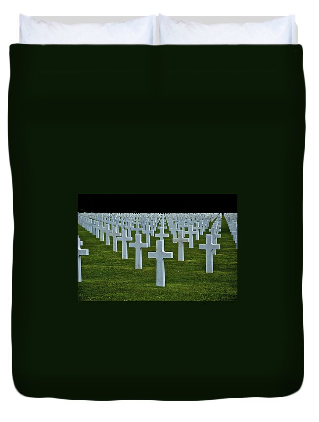 D-day Duvet Cover featuring the photograph D-day's Price by Eric Tressler