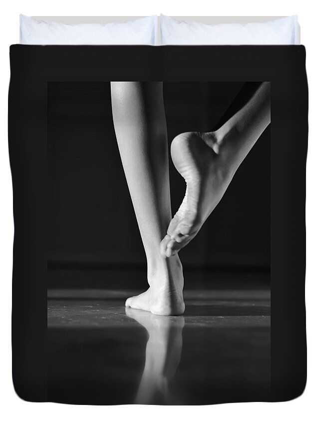 Legs Duvet Cover featuring the photograph Dancer by Laura Fasulo