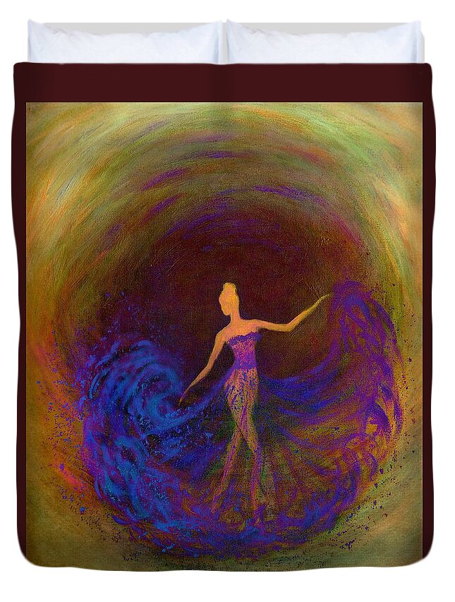 Dancing In The Dark Duvet Cover featuring the digital art Dancing in the dark by Lilia S