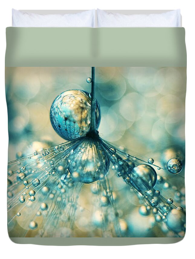 Dandelion Duvet Cover featuring the photograph Dandy Sprinkle by Sharon Johnstone