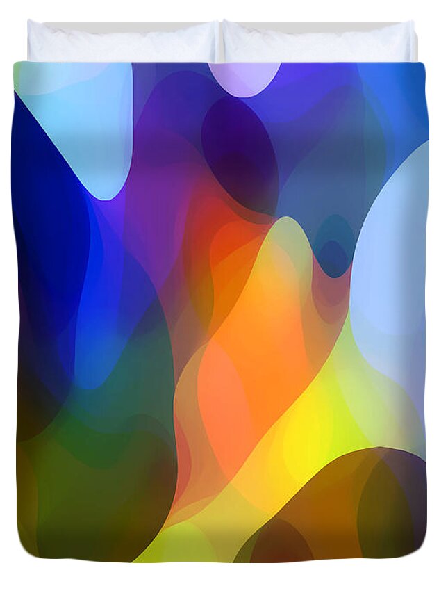 Abstract Art Duvet Cover featuring the painting Dappled Light by Amy Vangsgard