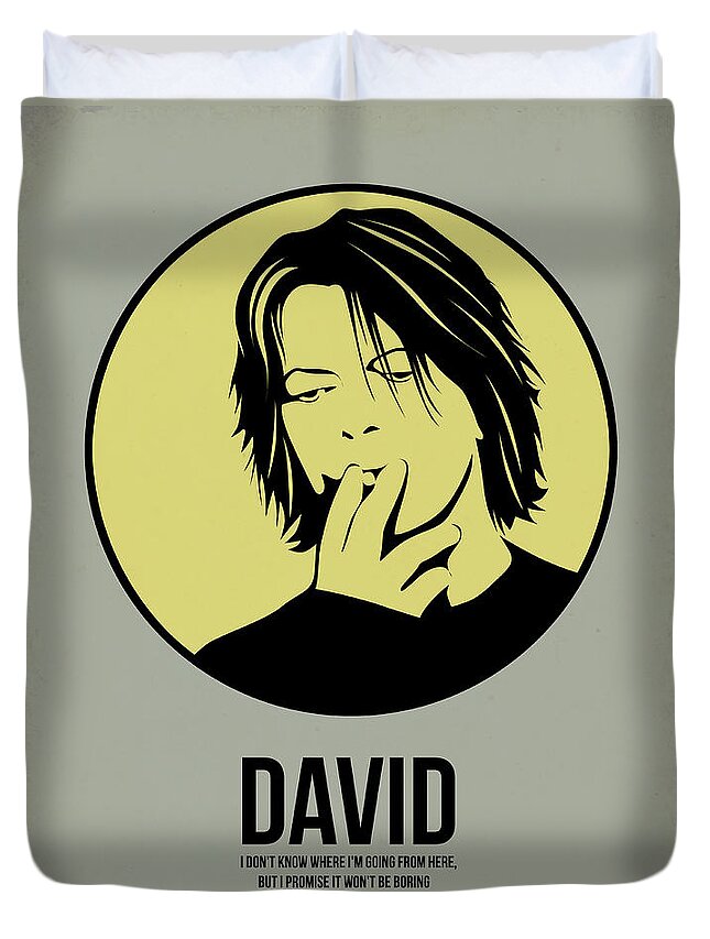 Music Duvet Cover featuring the digital art David Poster 4 by Naxart Studio
