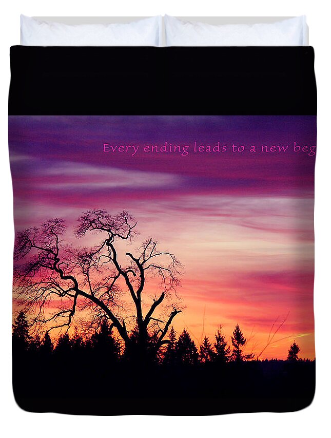 Landscape Duvet Cover featuring the photograph Day's End by Rory Siegel