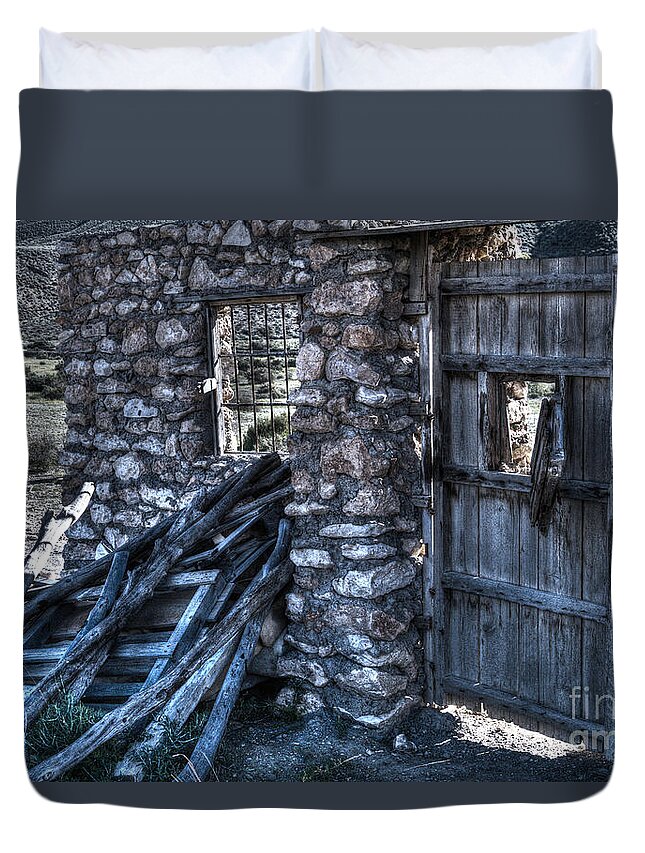 Ruin Duvet Cover featuring the photograph Days gone by by Heiko Koehrer-Wagner